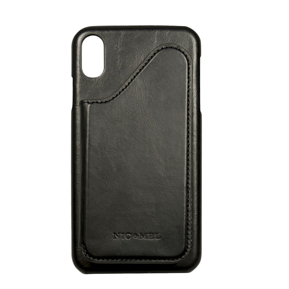 Lommebokdeksel av skinn til Iphone XS MAX -Svart