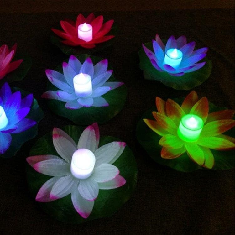 Flytende LED belysning Lotusblomst til Svømmebasseng & Spabad - 3-farget