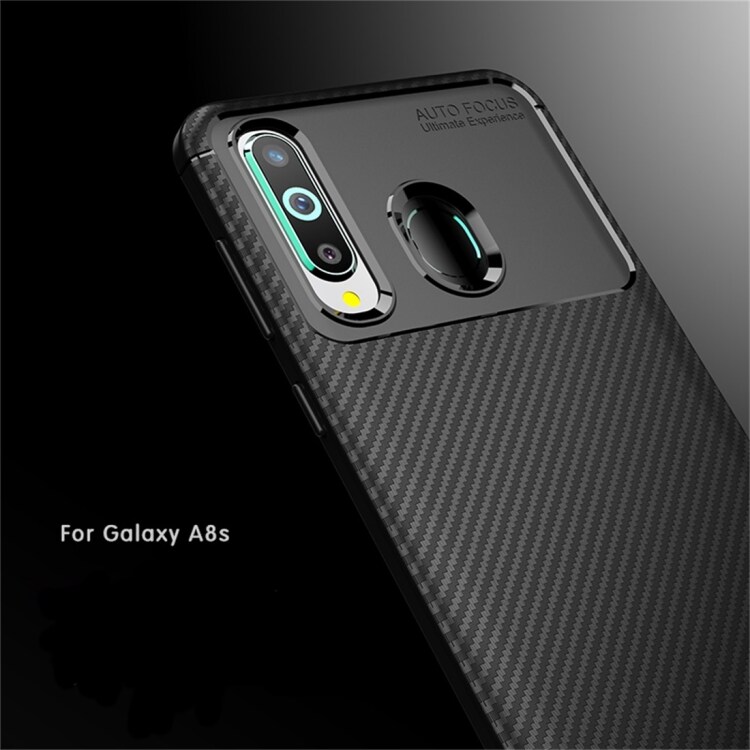 Deksel Schockproof Carbonfiber Galaxy A8s