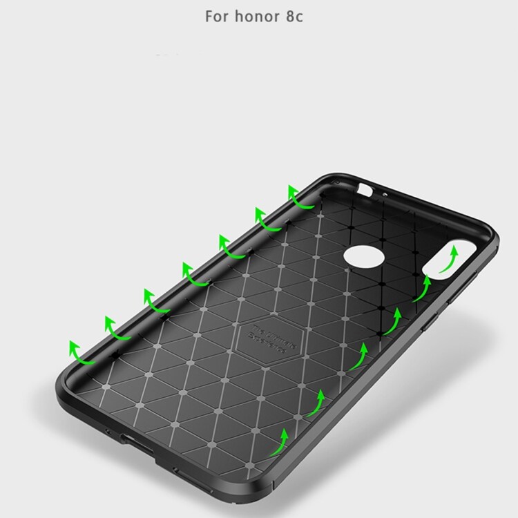 Deksel Schockproof Carbonfiber Huawei Honor 8C