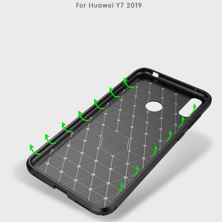 Deksel Schockproof Carbonfiber Huawei Y7 (2019)