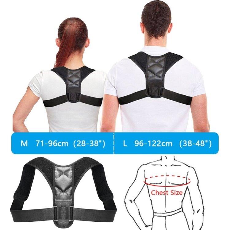 Justerbar Ryggstøtte / støttebelte for bedre holdning - Størrelse M-L