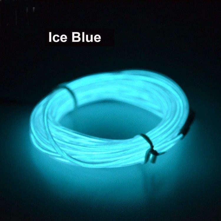 Batteridrevet Led Glowstrip Neon sløyfe 3 Meter -  Iceblue