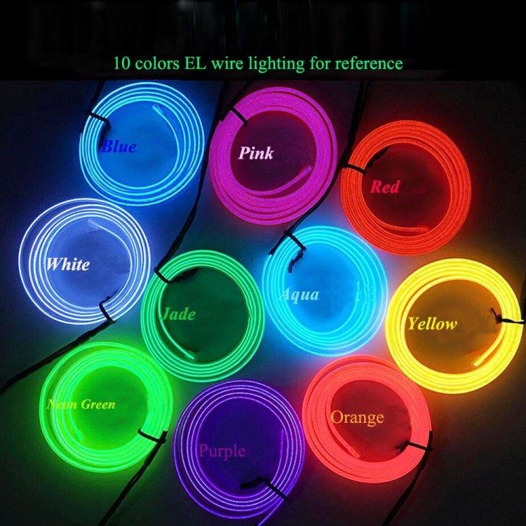 Batteridrevet Led Glowstrip Neon sløyfe 3 Meter - Gul