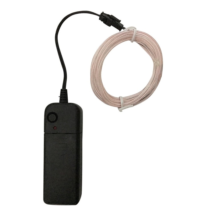 Batteridrevet Led Glowstrip Neon sløyfe 3 Meter - Gul