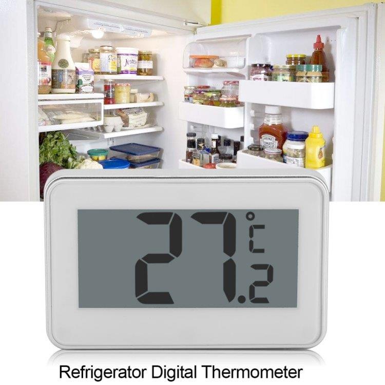 Kjøleskaptermometer med stor LCD-skjerm