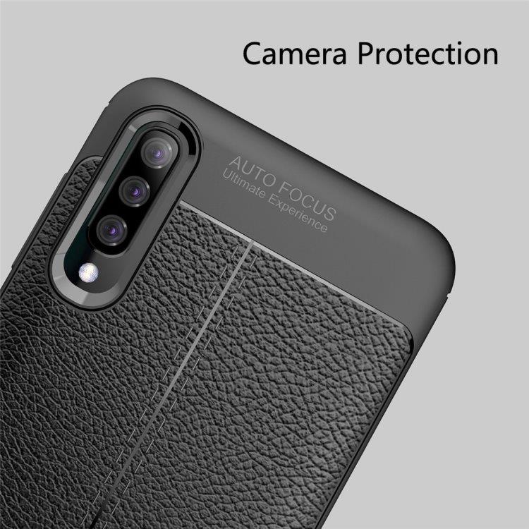 Deksel Leather-Look Galaxy A50 (Black)