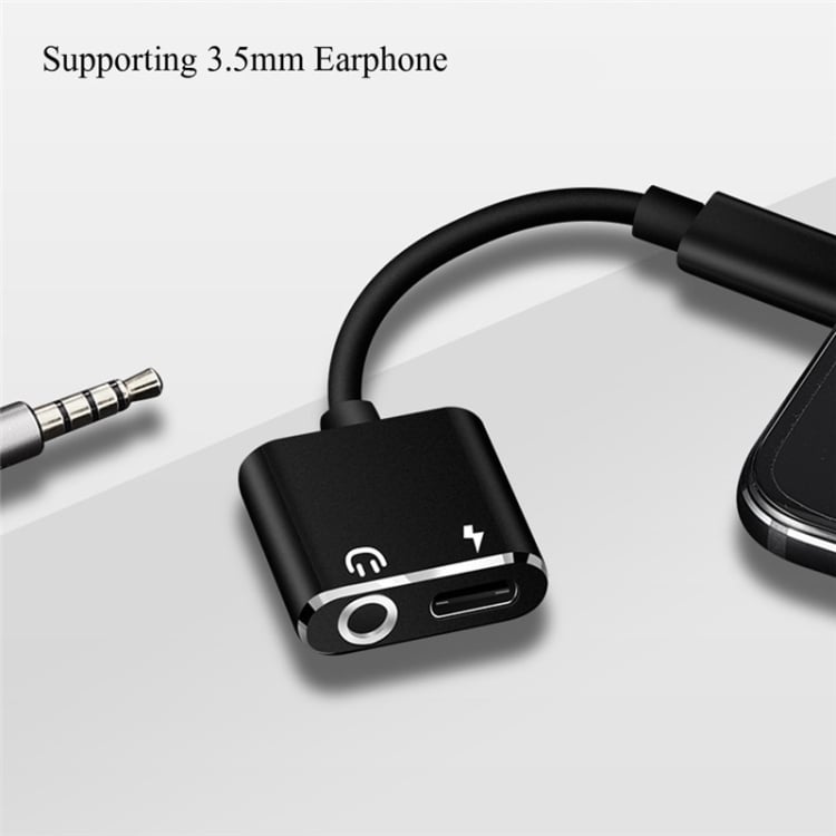 USB-C 3.5mm  + USB-C lydadapter / Splitter
