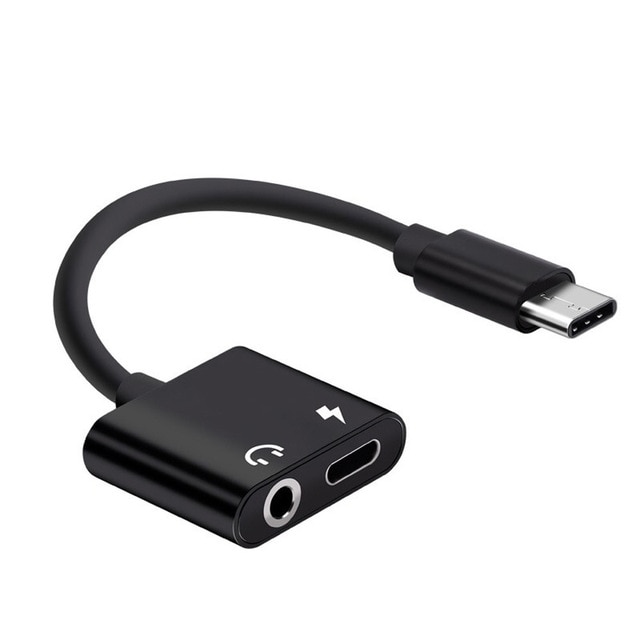 USB-C 3.5mm  + USB-C lydadapter / Splitter