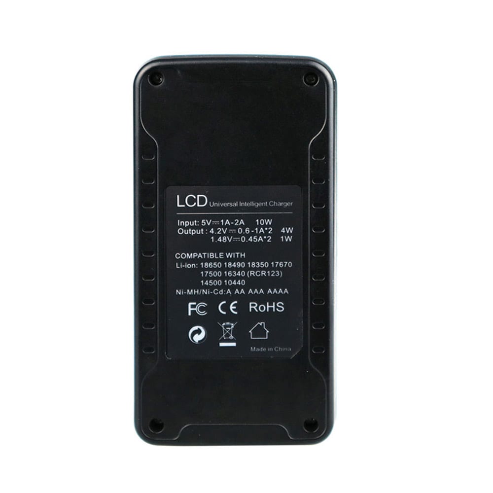 Batterilader SW-2 med LCD 2stk - 18650