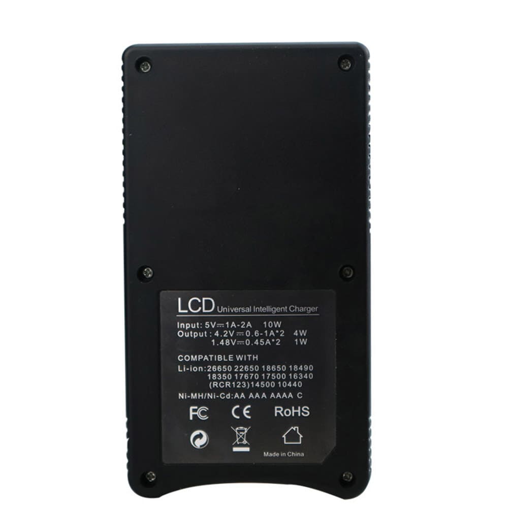 Batterilader SW-3 med LCD 2stk - 18650