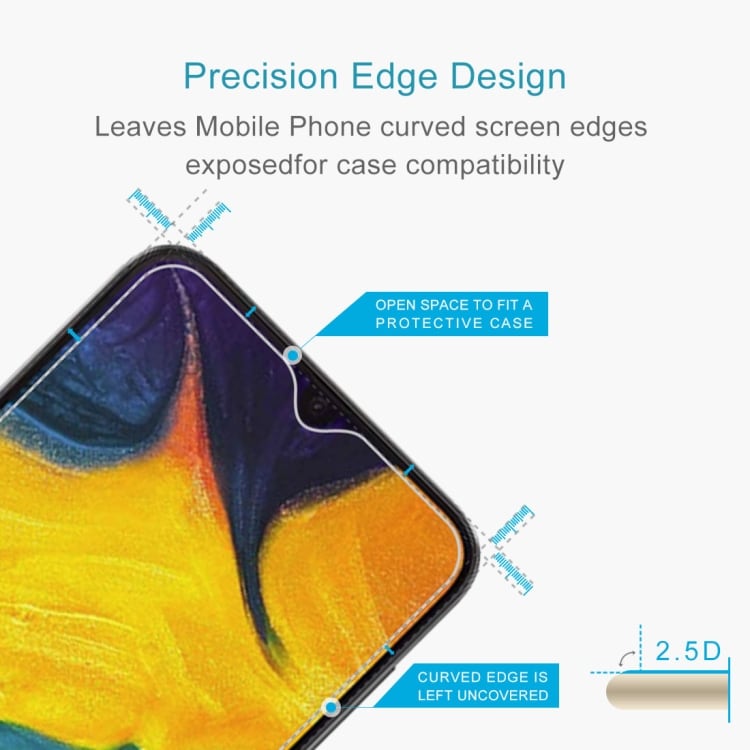 Herdet skjermbeskyttelse av glass til Samsung Galaxy A30