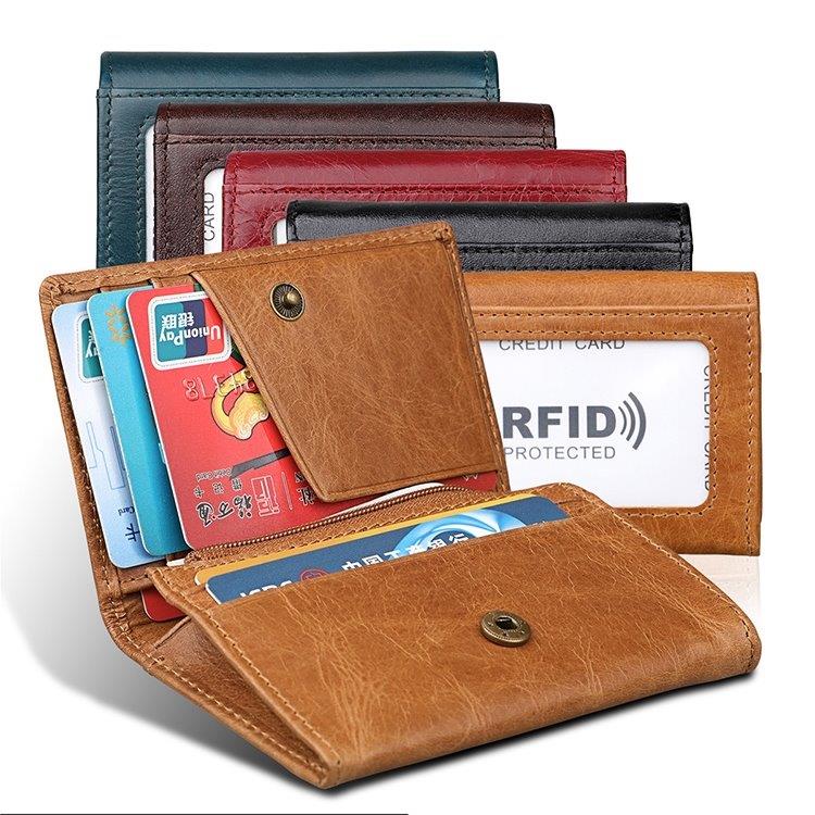 Lommebok Kortholder RFID Crazy Horse