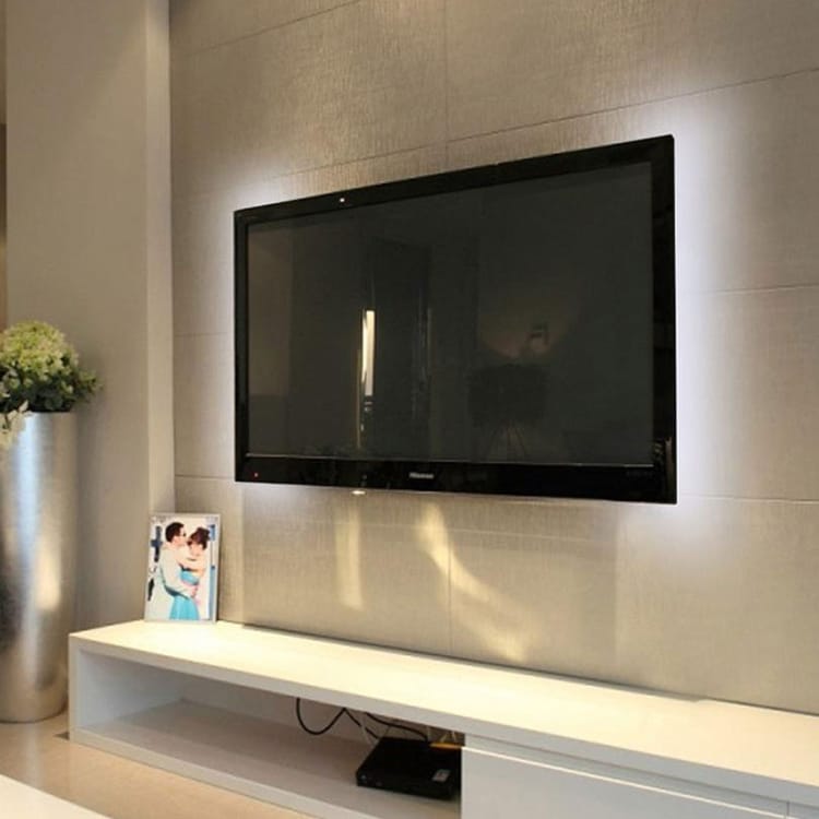 Usb LED-sløyfe for Bakgrunnsbelysning til TV - 5 m kald hvit