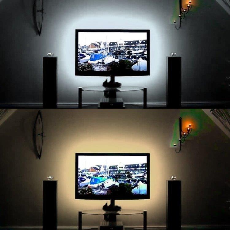 Usb-drevet TV-belysning 1 meter - Varm hvit