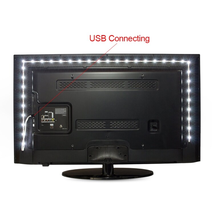 Usb-drevet TV-belysning 5 meter - Varm hvit