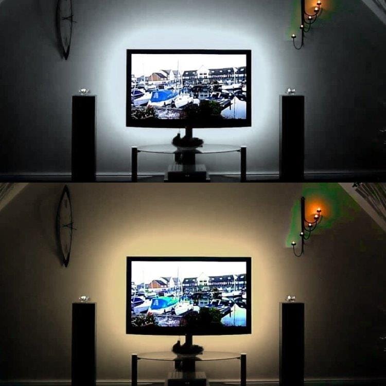 Usb-drevet TV-belysning 5 meter - Varm hvit