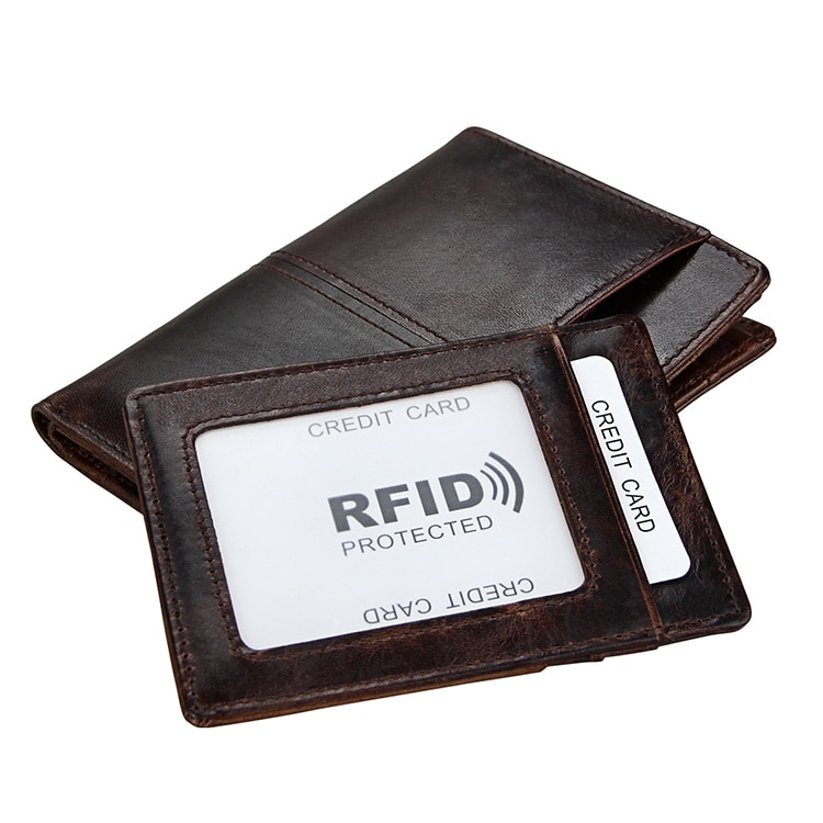 Herr Lommebok RFID Oil Wax med avtagbar kortholder