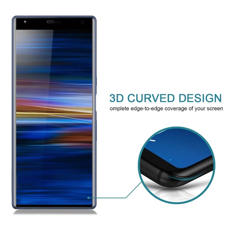 3D Full Skjermbeskyttelse av herdet Glass Sony Xperia 10 Plus