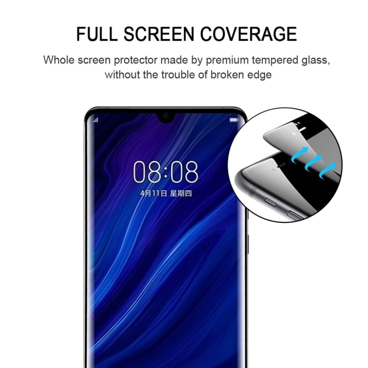 3D Full Skjermbeskyttelse av herdet Glass Huawei P30 Pro