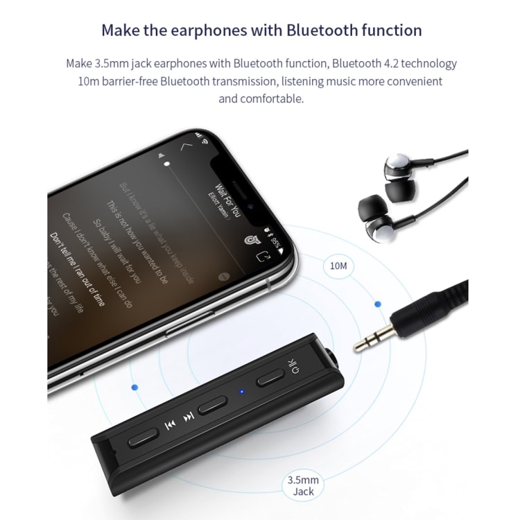 Bil Bluetooth 4.2 Musikspiller 3,5mm / Nummerpresentasjon / micro-usb