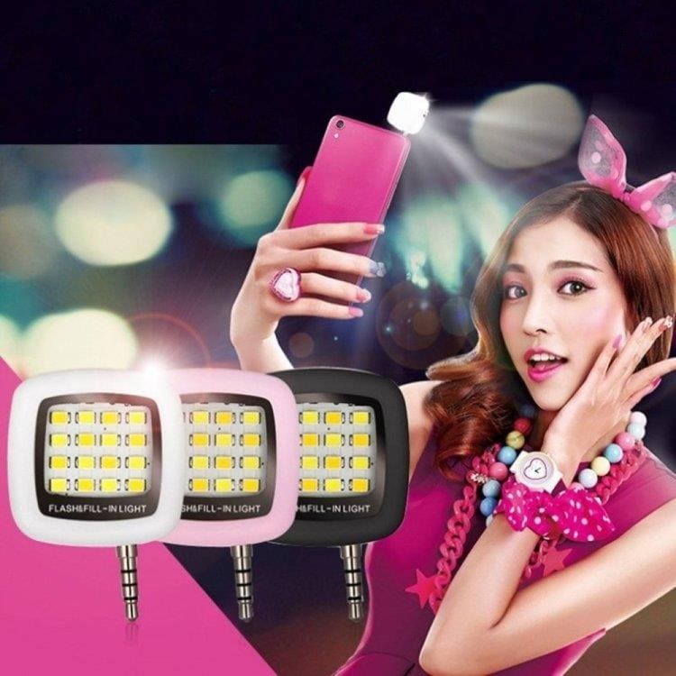 Universal Selfie LED Ring Blits til mobiltelefon / Smartphone