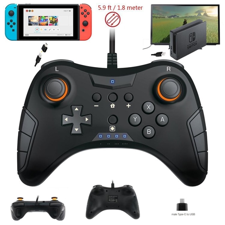 Håndkontroll / Gamepad 2i1 Nintendo Switch Pro