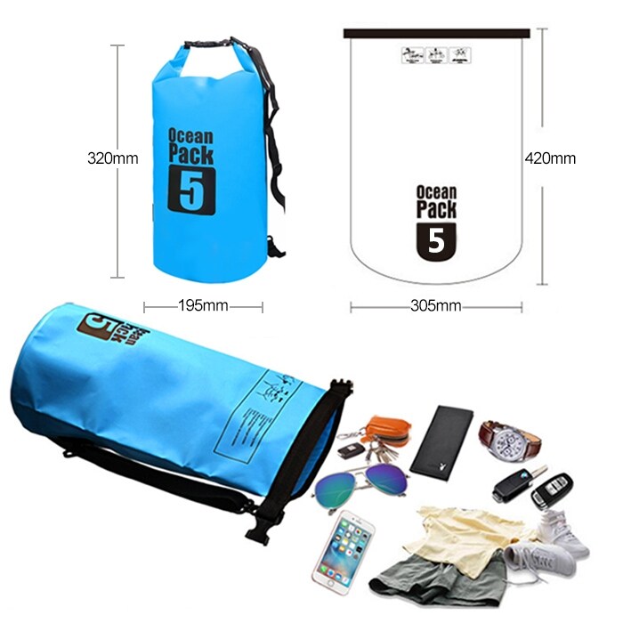 Drybag Vanntett pakkepose 5L