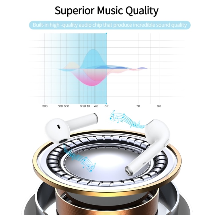 USAMS Touch Bluetooth 5.0 Single Earphone med ladeboks