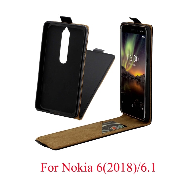 Flipfutteral med kortholder Nokia 6.1 / 6 2018 Svart