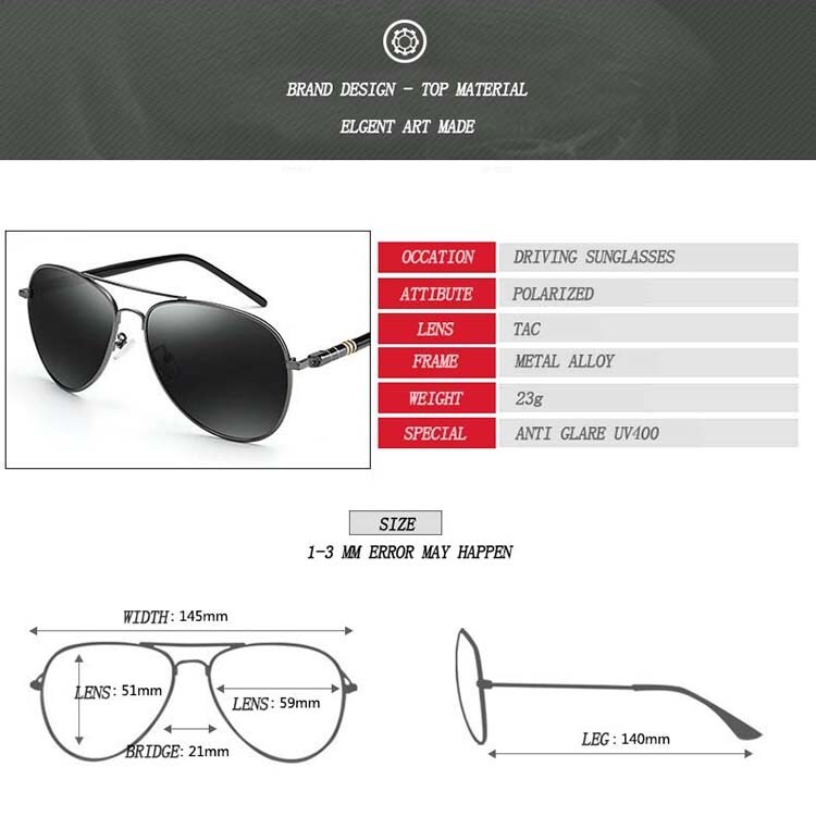 Polariserende Pilotsolbriller - Brun