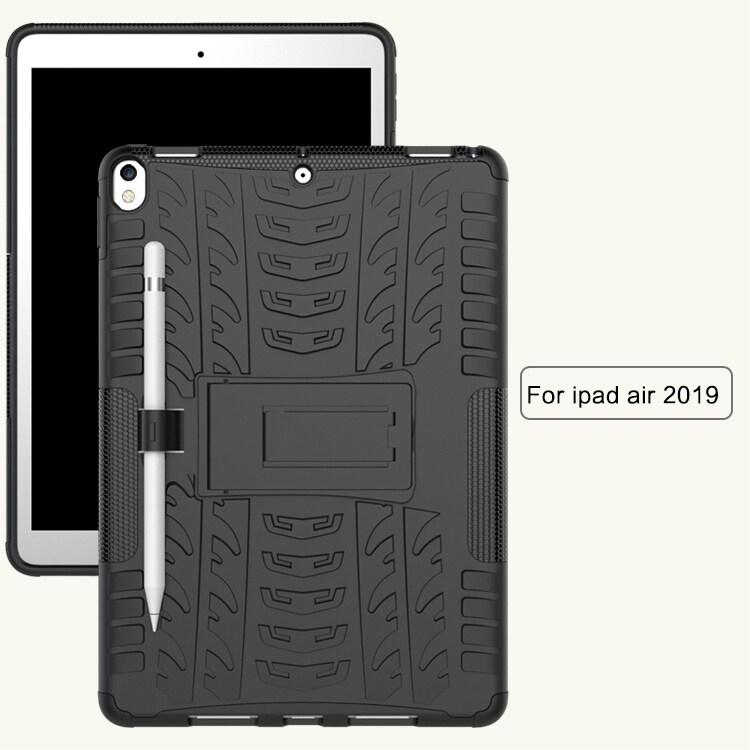 TPU-Beskyttelsesfutteral med stativ iPad Air 2019 / Pro 10.5 Hvit