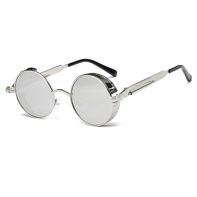 Steampunk Retro Solbriller Sølv
