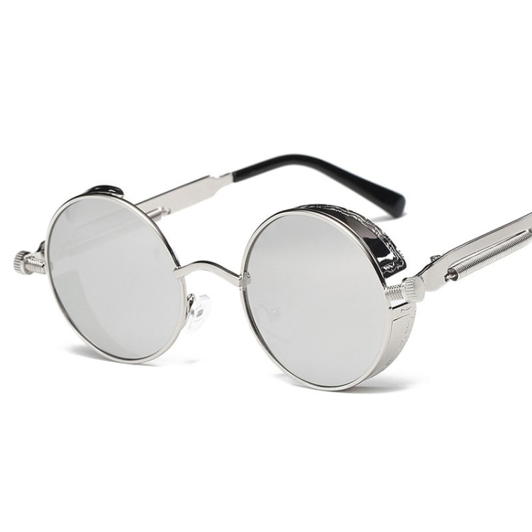 Steampunk Retro Solbriller Sølv