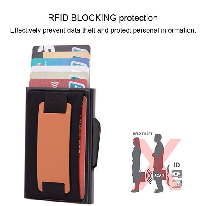 RFID Popup Lommebok med holder Svart