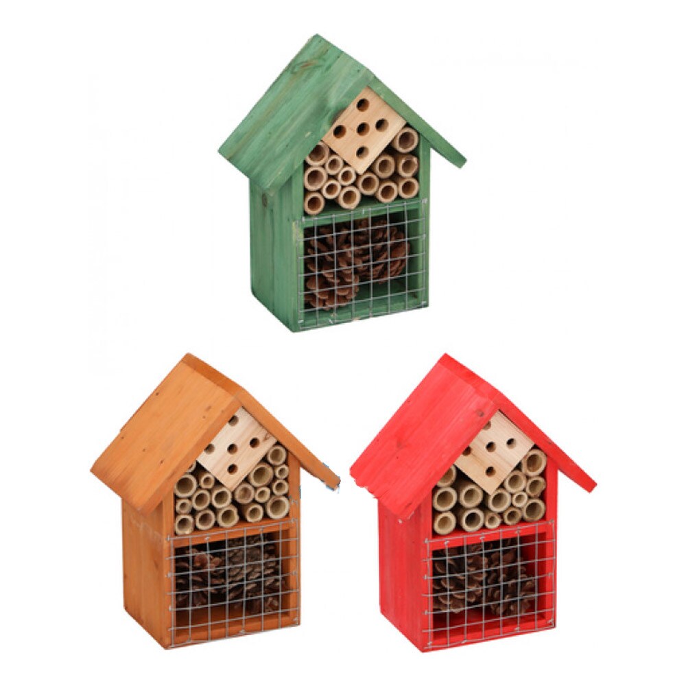 Insekthotell i tre - 16 x 9 x 19 cm