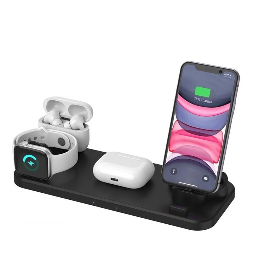 3i1 Ladestasjon Apple Airpods, Watch & iPhone Svart