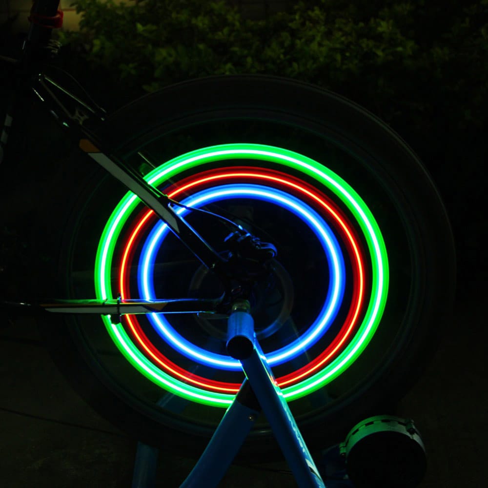 LED Sykkelhjulbelysning 2-pack Rød