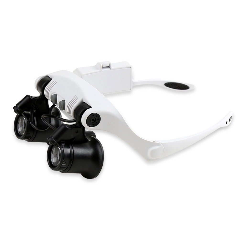 Forstørrelsesbriller x25 med LED