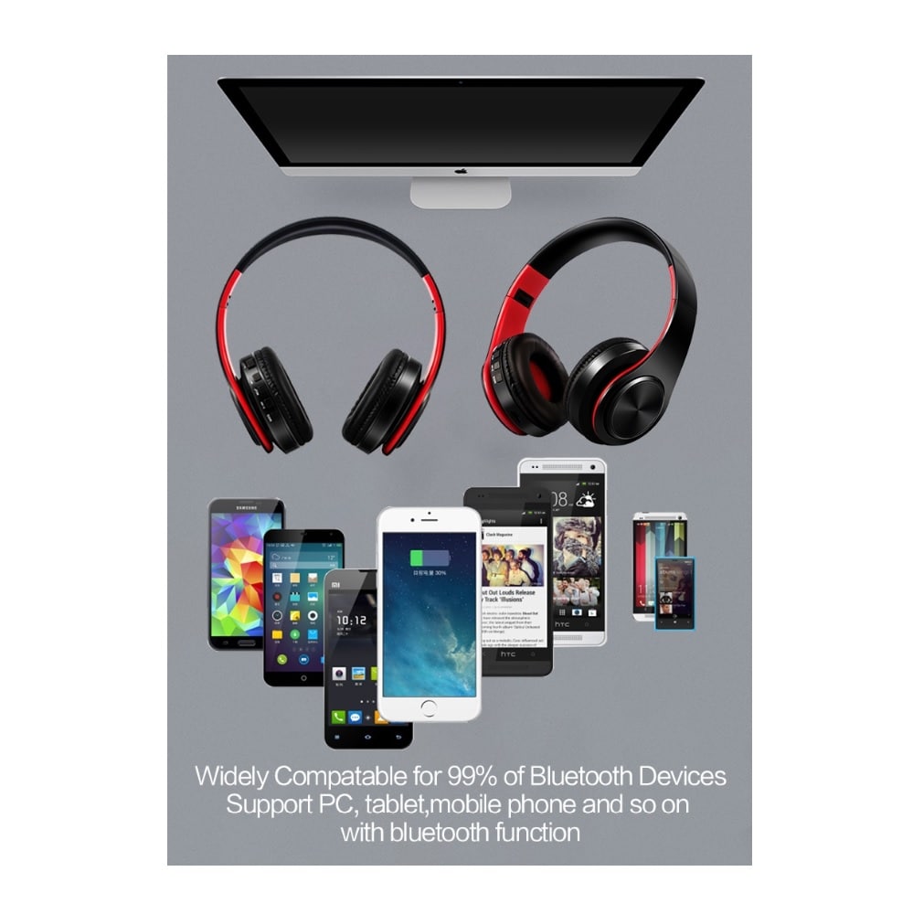 HIFI Bluetooth Hodetelefoner - SD-kort & FM