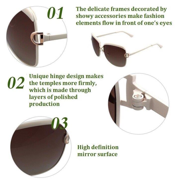 UV-beskyttede Solbriller, hvite
