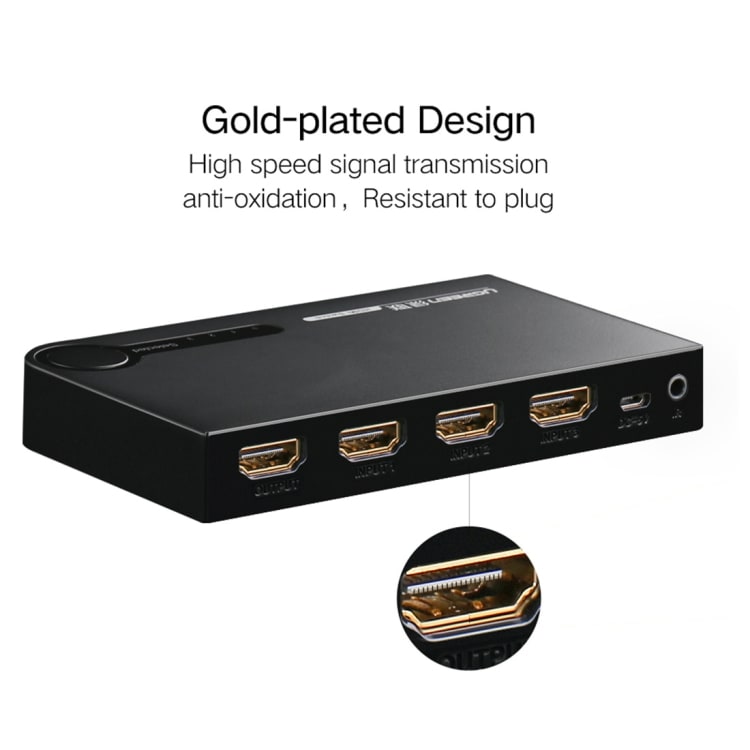 HDMI Switch med fjernkontroll - 3 x 1 porter