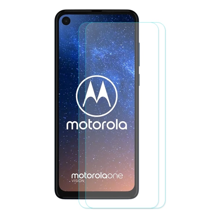 ENKAY Skjermbeskyttlse i herdet glass til Motorola Moto One Vision - 2-Pakk