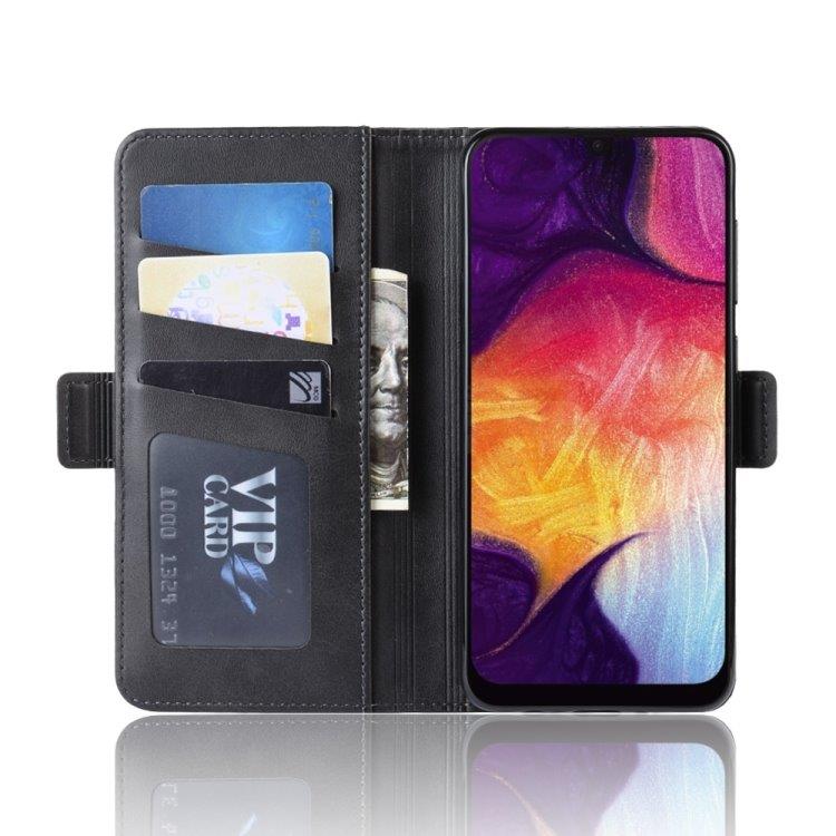 Beskyttelsedeksel med magnetisk spenne og kortholder til Galaxy A50