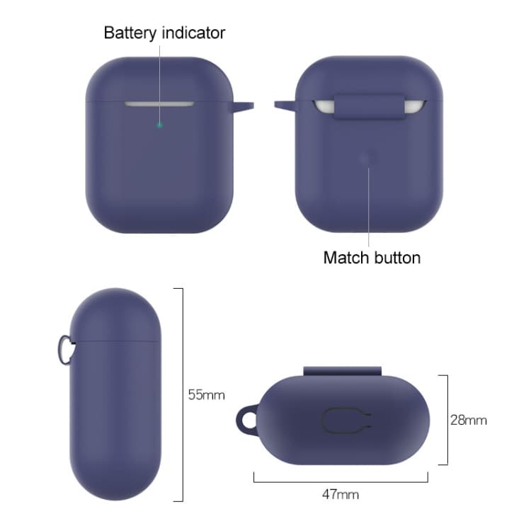 Shockproof silikon beskyttelsedeksel til Apple AirPods 1 / 2 - Grønn