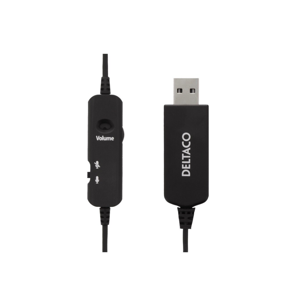 DELTACO USB-headset for kontor