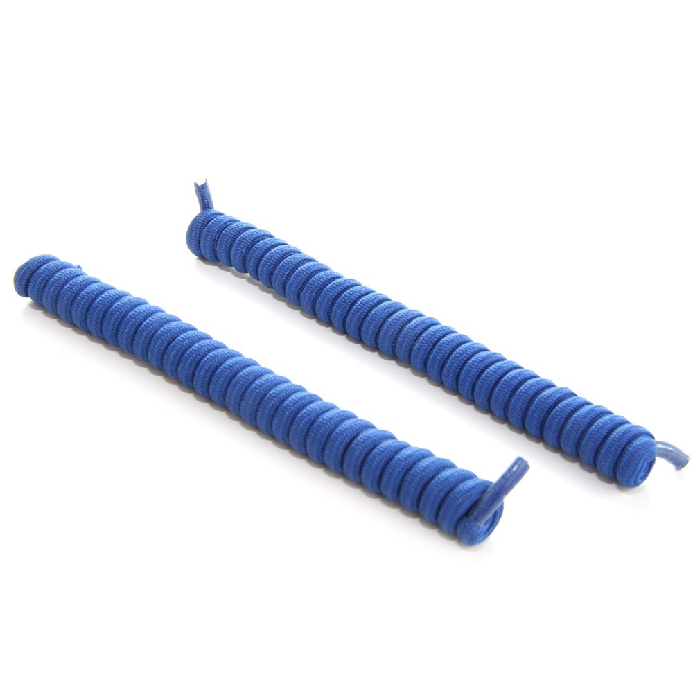 Elastiske skolisser Spiralbånd - Blå