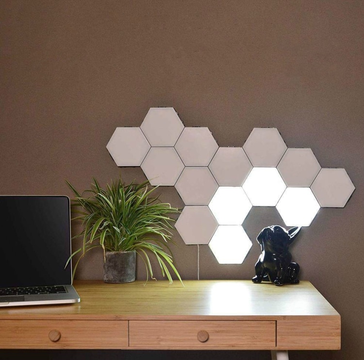 Honeycomb touch følsom lampe - 6 pk i ulike farger