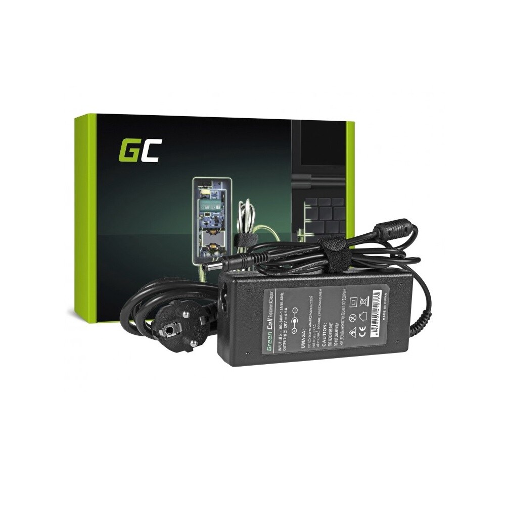 Green Cell lader / AC Adapter til for Fujitsu-Siemens 90W / 20V 4.5A / 5.5mm-2.5mm