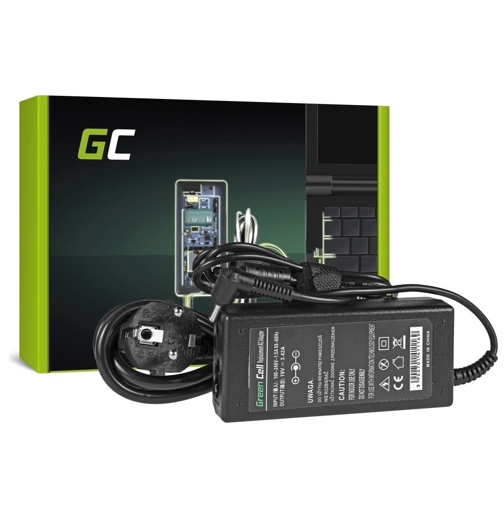 Green Cell lader / AC Adapter til Asus 65W / 19V 3.42A / 4.0-1.35mm